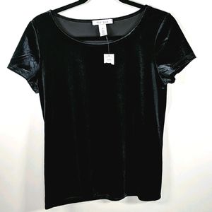 NWT White House Black Market black velour top